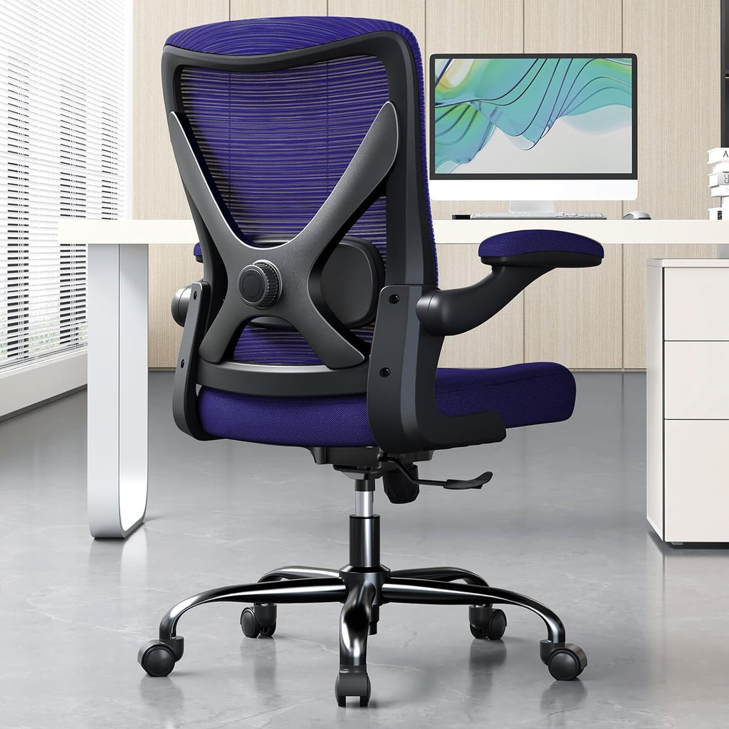 Ergalithic Ergonomic Office Chair - X-Shaped Computer Desk Chair Comfy, Gaming Chair, Office Chair with Lumbar Support, Mesh Office Chairs, Desk Chair for Long Hours(Black Purple)