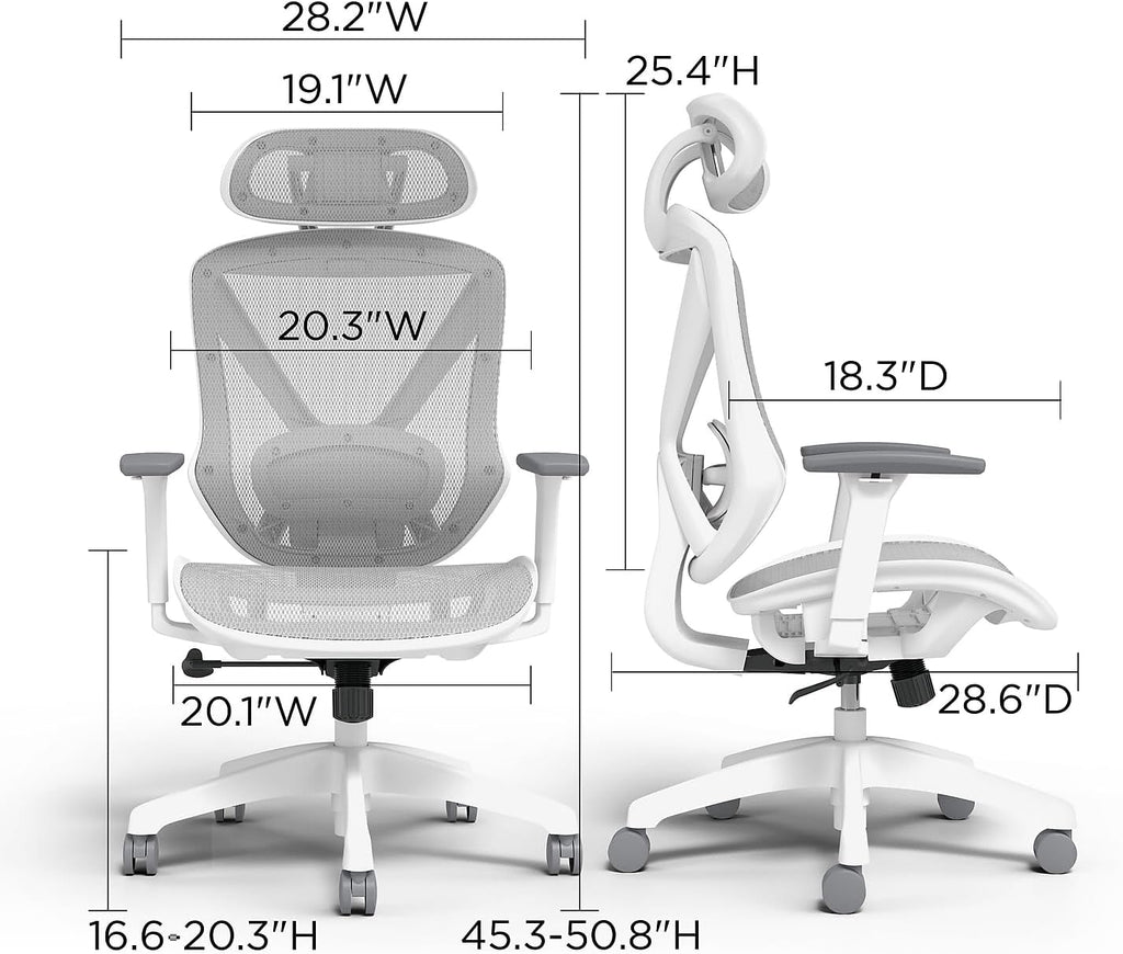 STAPLES Ergonomic Task Chair, Mesh, Ergonomic, Lumbar Support, Gray