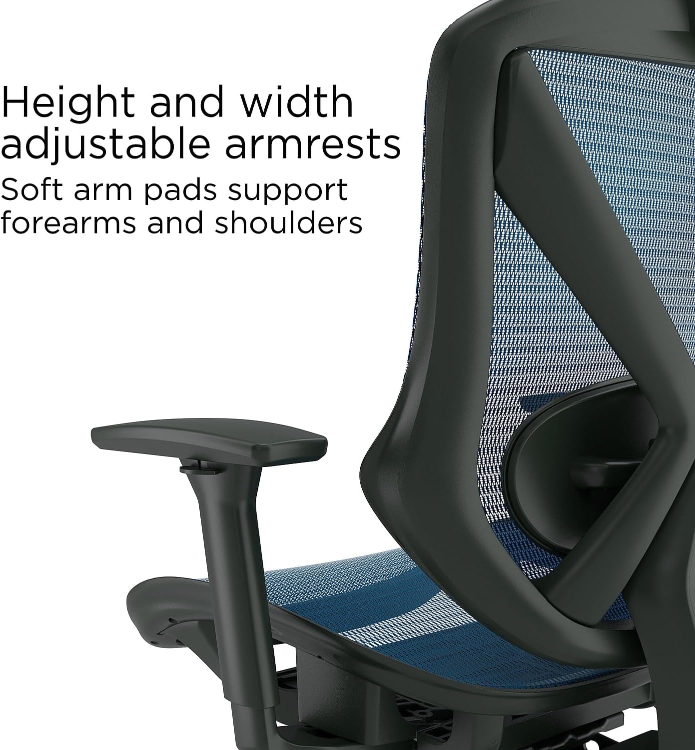 STAPLES Ergonomic Task Chair, Mesh, Ergonomic, Lumbar Support, Blue