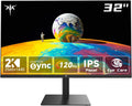 KTC 32 Inch 2K Monitor 120Hz, 1440P IPS Computer Monitor, Frameless QHD PC Monitor for Office & Gaming, Eye Care, G-Sync/FreeSync, 109% sRGB, HDR, HDMI/DP, Tilt Adjustable, VESA Mountable, H32T13