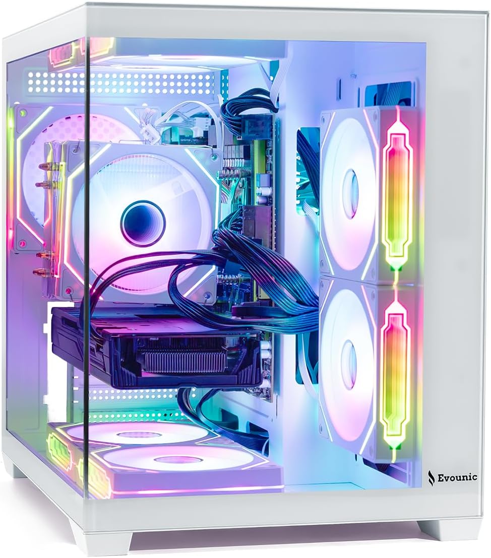 Gaming PC Desktop – i7-9700F up to 4.7GHz, GeForce RTX 3070 8GB GDDR6, 16GB DDR4 RAM, 512GB NVMe SSD + 1TB HDD, WiFi 6 & BT 5.4, 8× ARGB Fans, 650W PSU, WIN11P