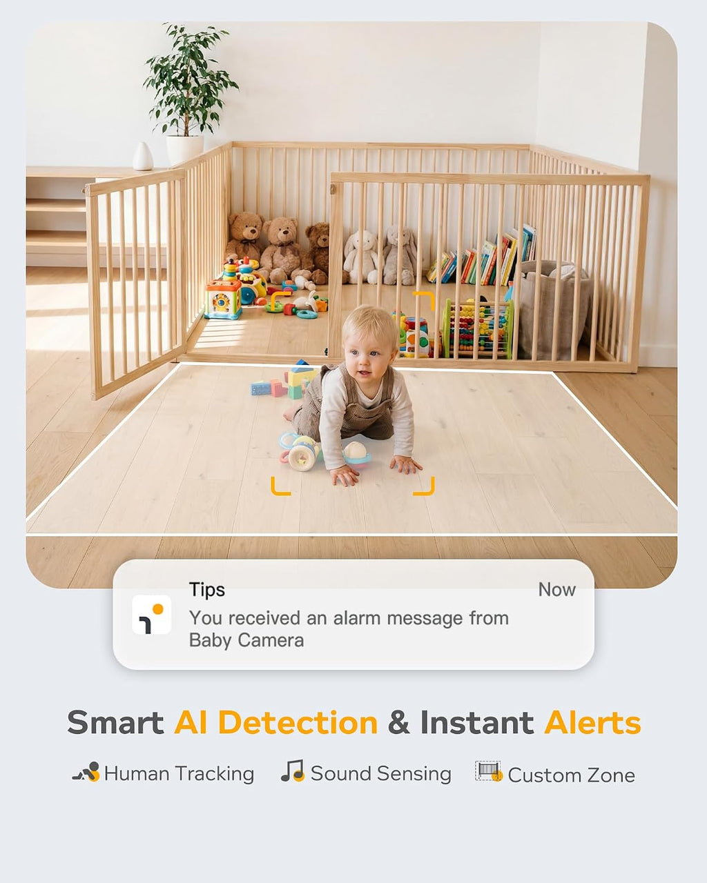 ARENTI 4MP Baby Monitor with 2 Cameras, 5' Screen Video Baby Monitor, Dual-Band 2.4G/5G WiFi with App, Split-Screen View, Auto Tracking, Cry&Motion Detection, Temp&Humidity, Night Vision, 2-Way Talk