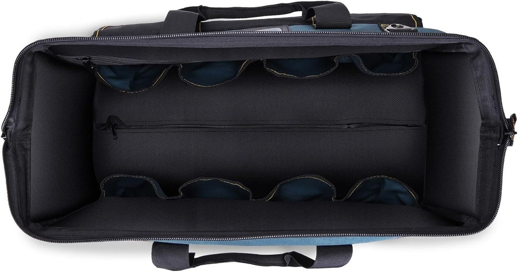 Multifunctional 22 Inch Soft Tool Bag on Wheels in Resistant Thick Oxford Cloth Partition Portable Rolling Tool Box Tool Organizer for Drill Storage for Garage