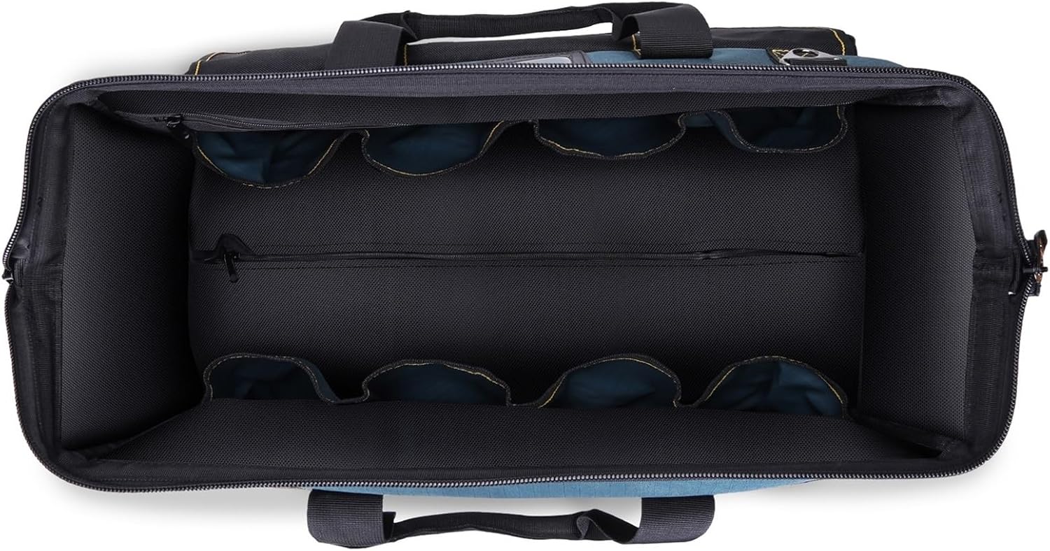 Tool Box 22 Inch Soft Tool Bag on Wheels in Resistant Thick Oxford Cloth Partition Portable Rolling Tool Box Tool Organizer for Drill Storage Tool Storage