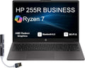 HP 255R Business Laptop 15.6' LCD FHD Display (AMD Ryzen 7 7735U, 16GB DDR5, 512GB PCIe SSD, AMD Radeon, Bluetooth 5.3, WiFi 6, Webcam, HDMI, Win 11 Pro) w/Dockztorm USB Port Expander