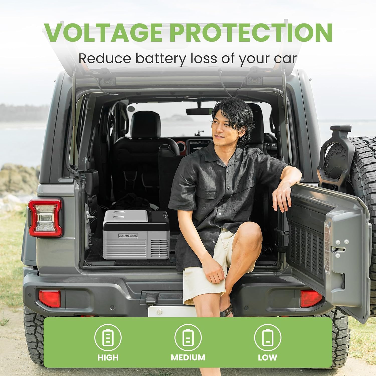Alpicool Car Refrigerator 12 Volt Portable Car Fridge 10 Quart（9 L Electric Cooler with AC/DC，Car Refrigerator Freezer for Truck Van RV Camper SUV, Camping Boat Travel，-4~68°F