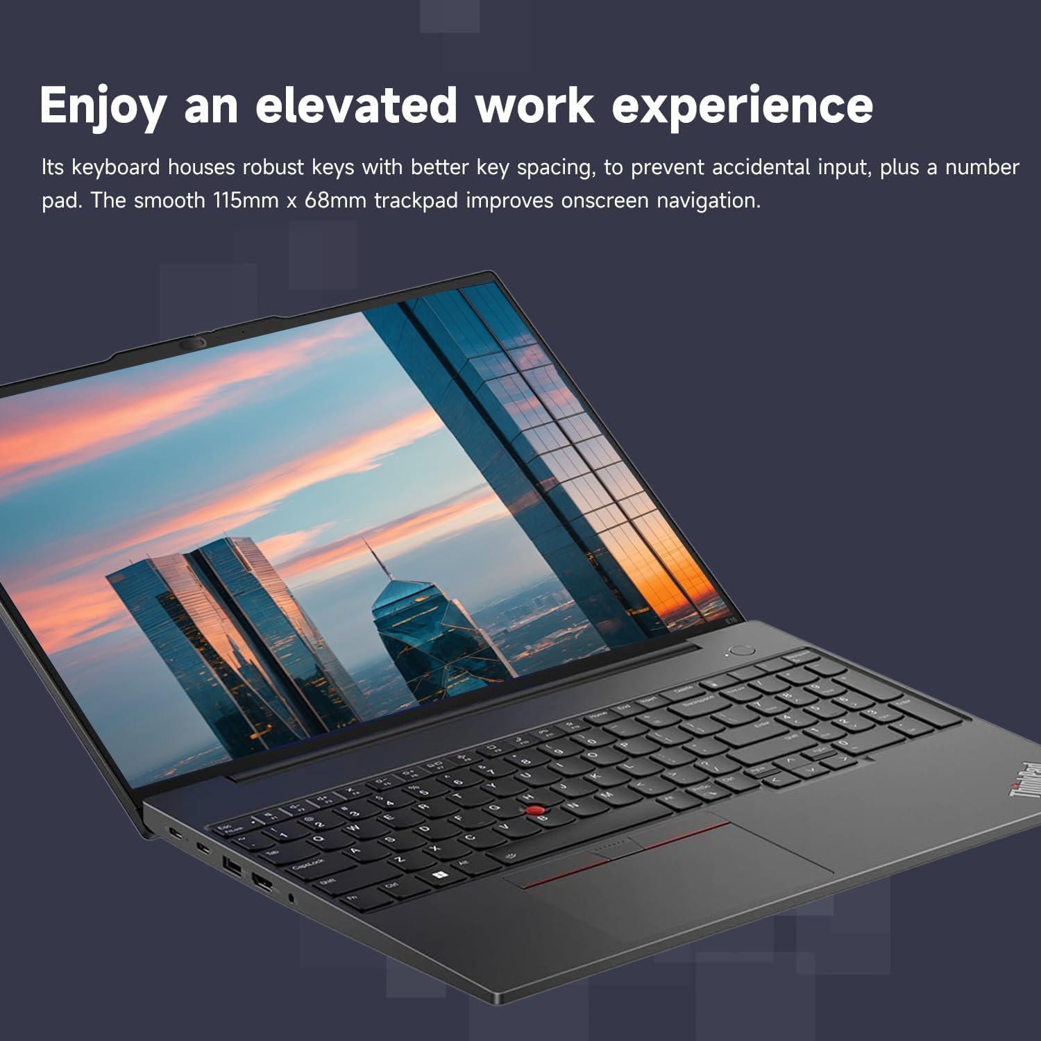 Lenovo ThinkPad E16 Business Laptop, 16' FHD+ Touchscreen, Intel Core i7-1355U, 40GB RAM, 1TB SSD, Fingerprint, Backlit, Webcam, HDMI, Wi-Fi 6, Windows 11 Pro, Bundle with Thunderobot 7-in-1 USB-C Hub