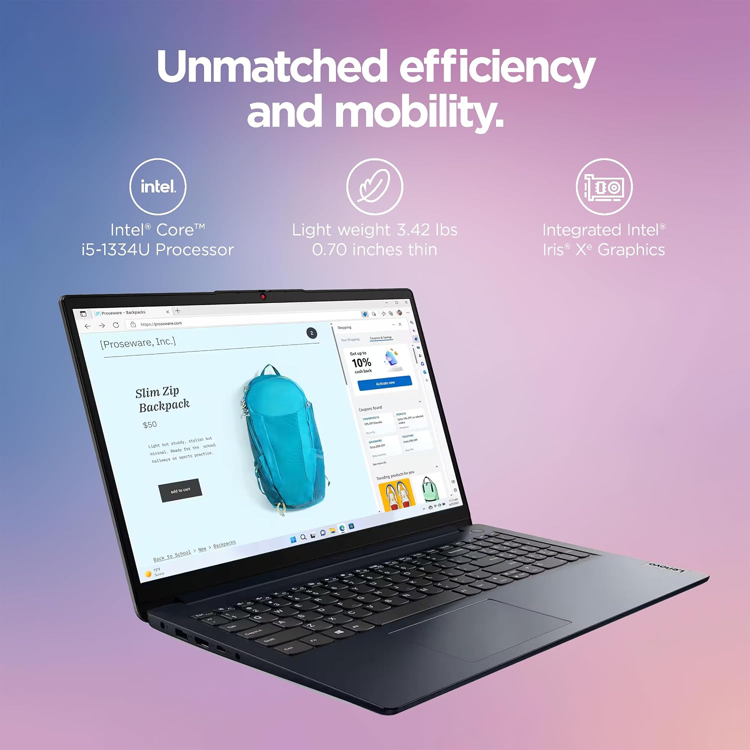 Lenovo IdeaPad Laptop for 2025-2026 Business Student, Lifetime Office, Al Computer, 10-Core Intel i5, 15.6' FHD Touchscreen, 16GB RAM, 1TB Storage (512GB SSD+500GB Ext), HubxcelAccessory, Win 11 Pro