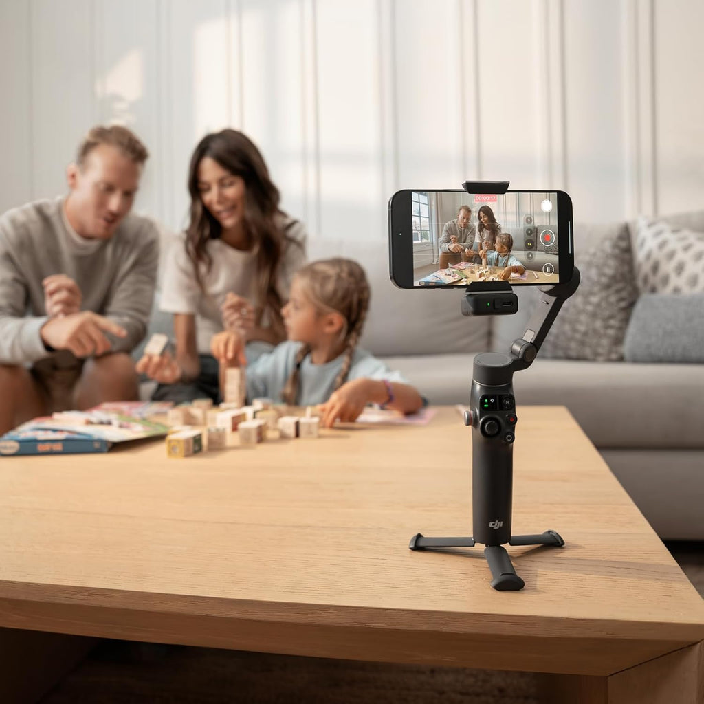 DJI Osmo Mobile 8 Advanced Tracking Combo Gimbal Stabilizer for Phone, AI Native Tracking with Audio & Lighting, 360° Pan Rotation, Built-in Extension Rod & Tripod, 10h Battery, Extension Rod