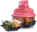 Ninja Crispi 4-in-1 Glass Air Fryer | 450°F | Non-Toxic | 4QT & 6-Cup Glass Containers w/Lids | Microwave, Freezer, Dishwasher Safe | Max Crisp, Air Fry, Bake, Recrisp | Cherry Crush | FN101DR