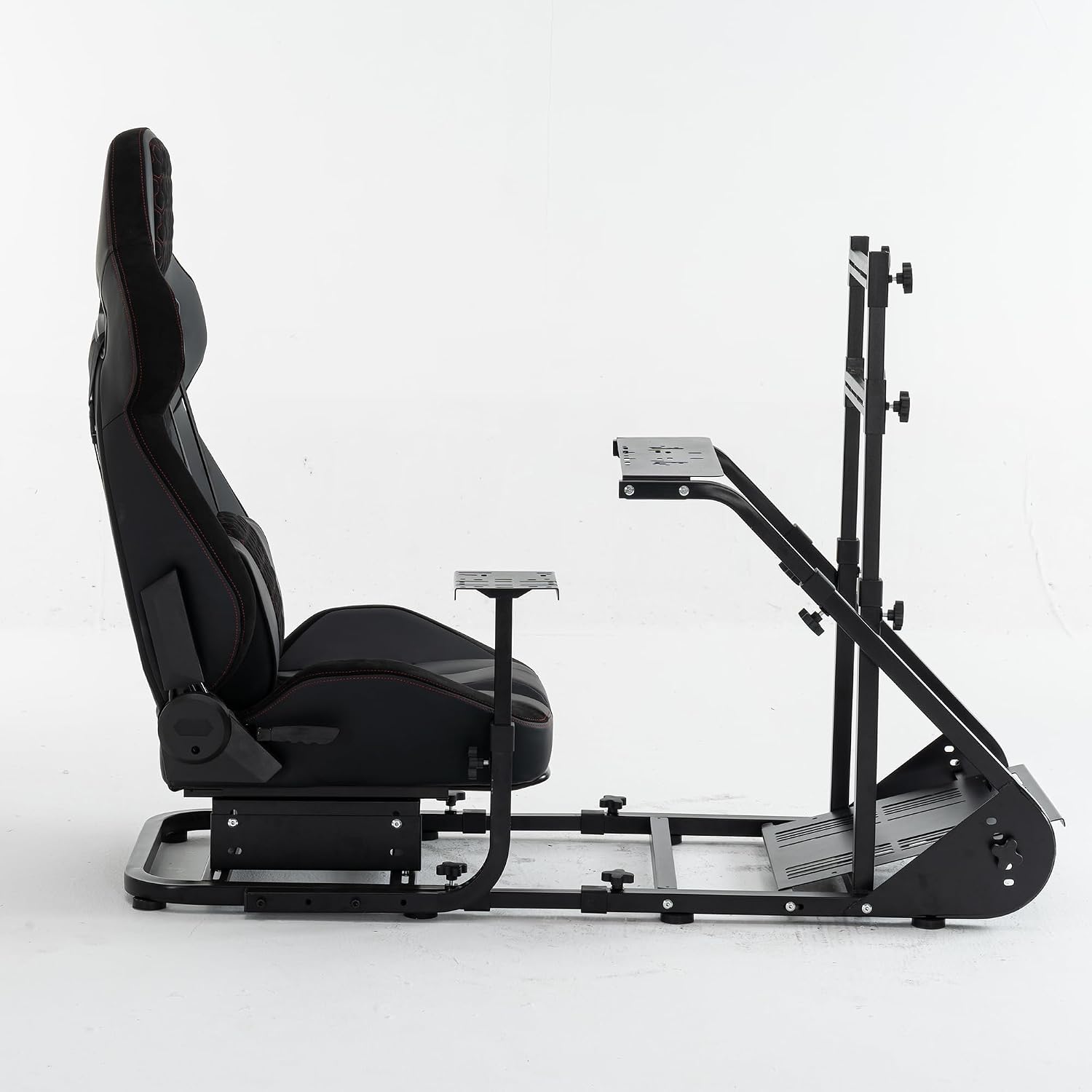 Runboll Racing Simulator Cockpit with Monitor Mount Fits for Logitech G923/G29/G920, Fanatec, Thrustmaster, and PXN, Adjustable Driving Simulators Without Handbrake, Pedals, Shift and Monitor