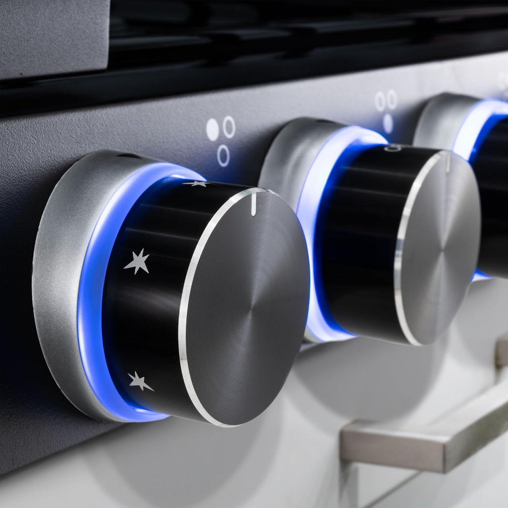 RecPro RV Built In Gas Cooktop | 2 Burner or 3 Burner | RV Cooktop Stove | 6,500 and 8,000 BTU Burners | Cover Included (3 Burner Black)