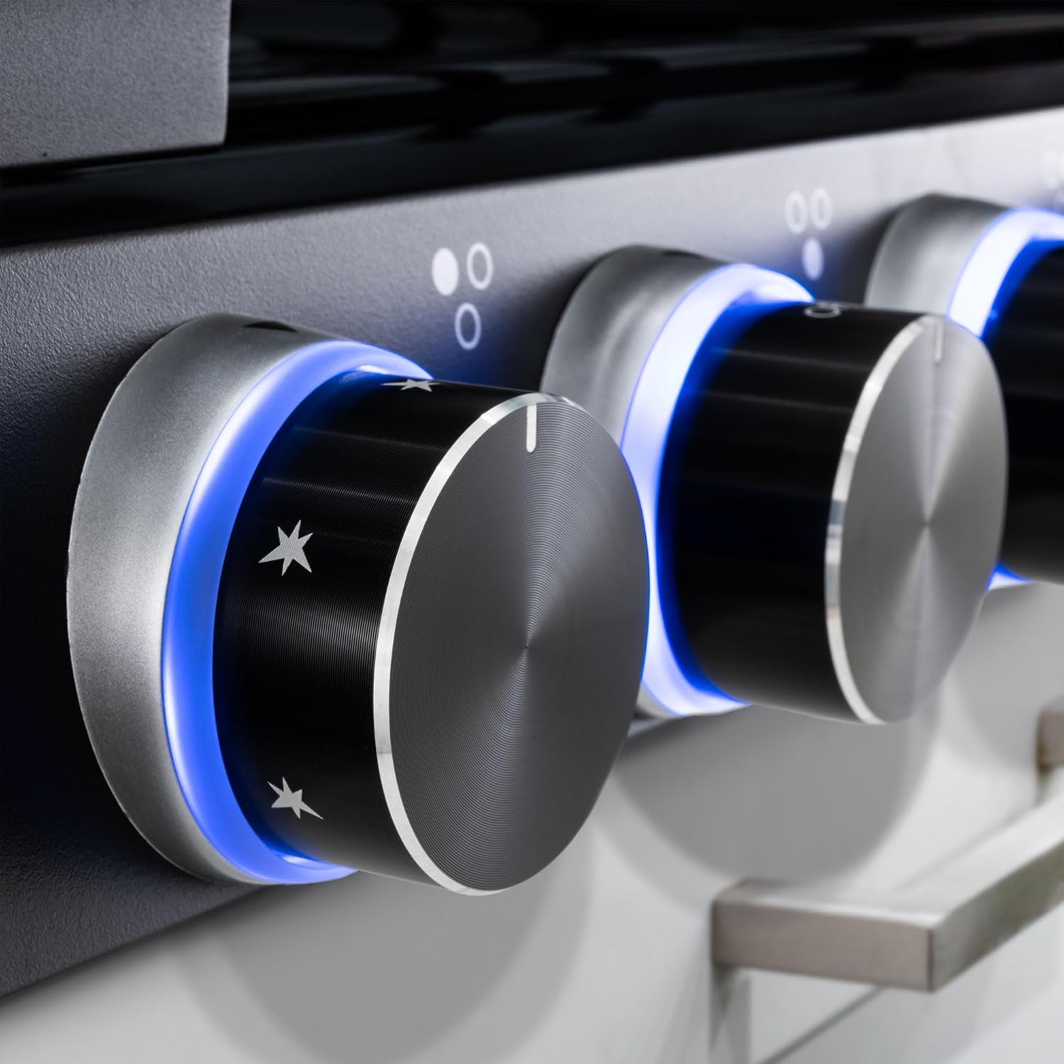 RecPro RV Built In Gas Cooktop | 2 Burner or 3 Burner | RV Cooktop Stove | 6,500 and 8,000 BTU Burners | Cover Included (3 Burner Black)
