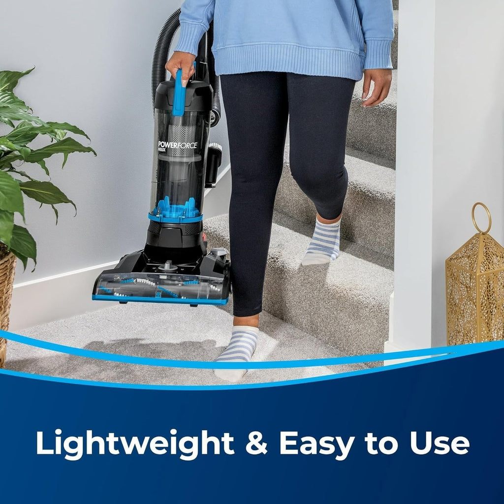 Power Force Helix Bagless Upright Vacuum, Powerful Suction for Pet Hair,Carpet, Tile & Hardwood,Cleaning, Scatter-Free Technology, Large Dirt Tank, 23ft Cord, 5 Height Settings