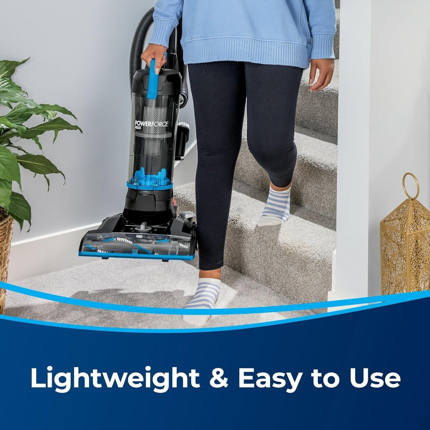 Power Force Helix Bagless Upright Vacuum, Powerful Suction for Pet Hair,Carpet, Tile & Hardwood,Cleaning, Scatter-Free Technology, Large Dirt Tank, 23ft Cord, 5 Height Settings
