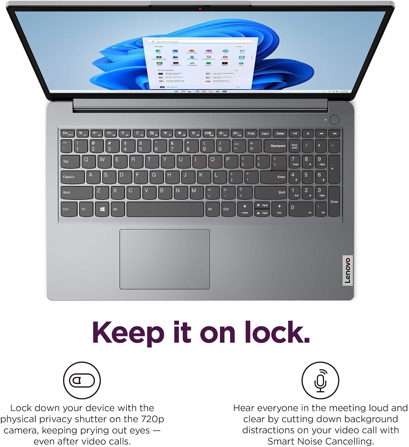 Lenovo IdeaPad 1i 15.6' HD Laptop (12GB RAM, 512GB PCIe SSD, 1-Year Microsoft Office 365, Intel Celeron N4500) for Student, Home, Business, Numeric Keypad, Webcam, HDMI, Wi-Fi 6, Win 11 Home in S Mode