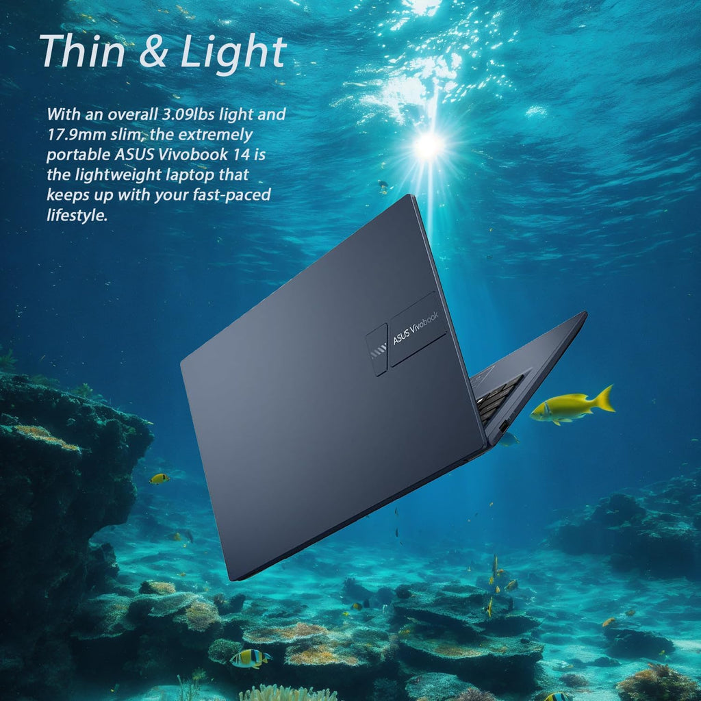 ASUS VivoBook Laptop | 16GB RAM | 1TB PCIe SSD Storage | 14' FHD Display | Intel 12th Generation 6 Core Processor | Bluetooth | HDMI | Thin & Light | Windows 11 | w/WOWPC Recovery USB
