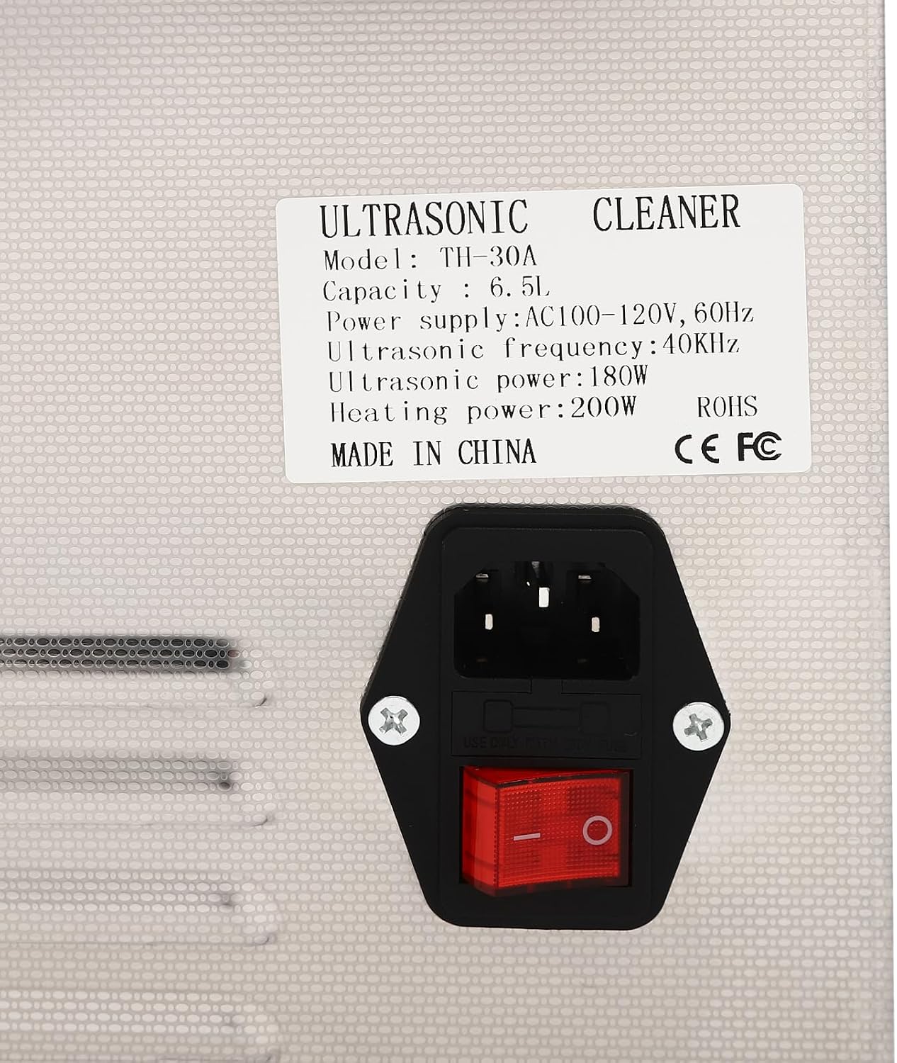 6.5L Ultrasonic Washing Machine,100V Discs Cleaning Machine,Adjustable Stand Glasses Cleaner with Ball-shaped Basket for Hardware,4.92 ft Cord