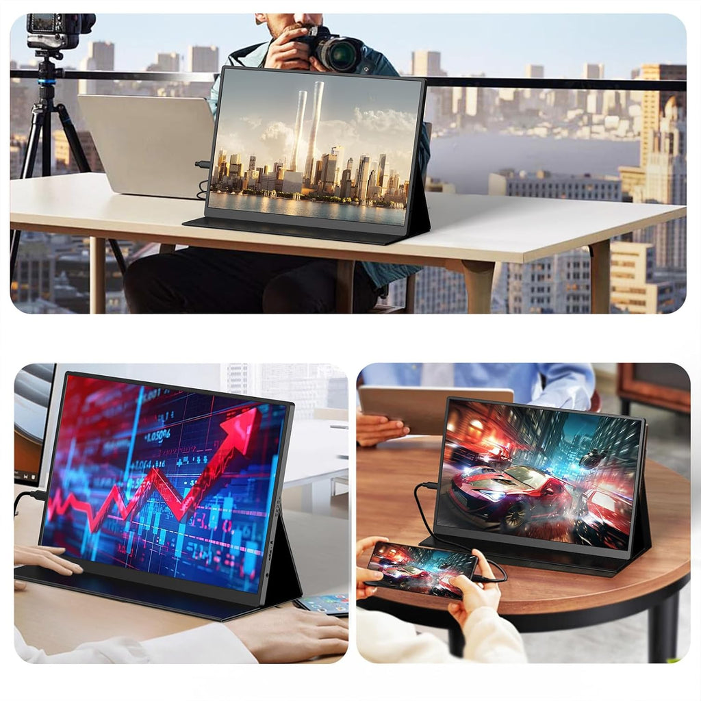 AYY 16' 2.5K 120Hz Portable Monitor, 2560x1600 HDR IPS Display, QHD 100% sRGB, USB-C & HDMI, Eye Care External Second Screen, for Laptop/PC/Phone/PS4/5/Xbox/Switch