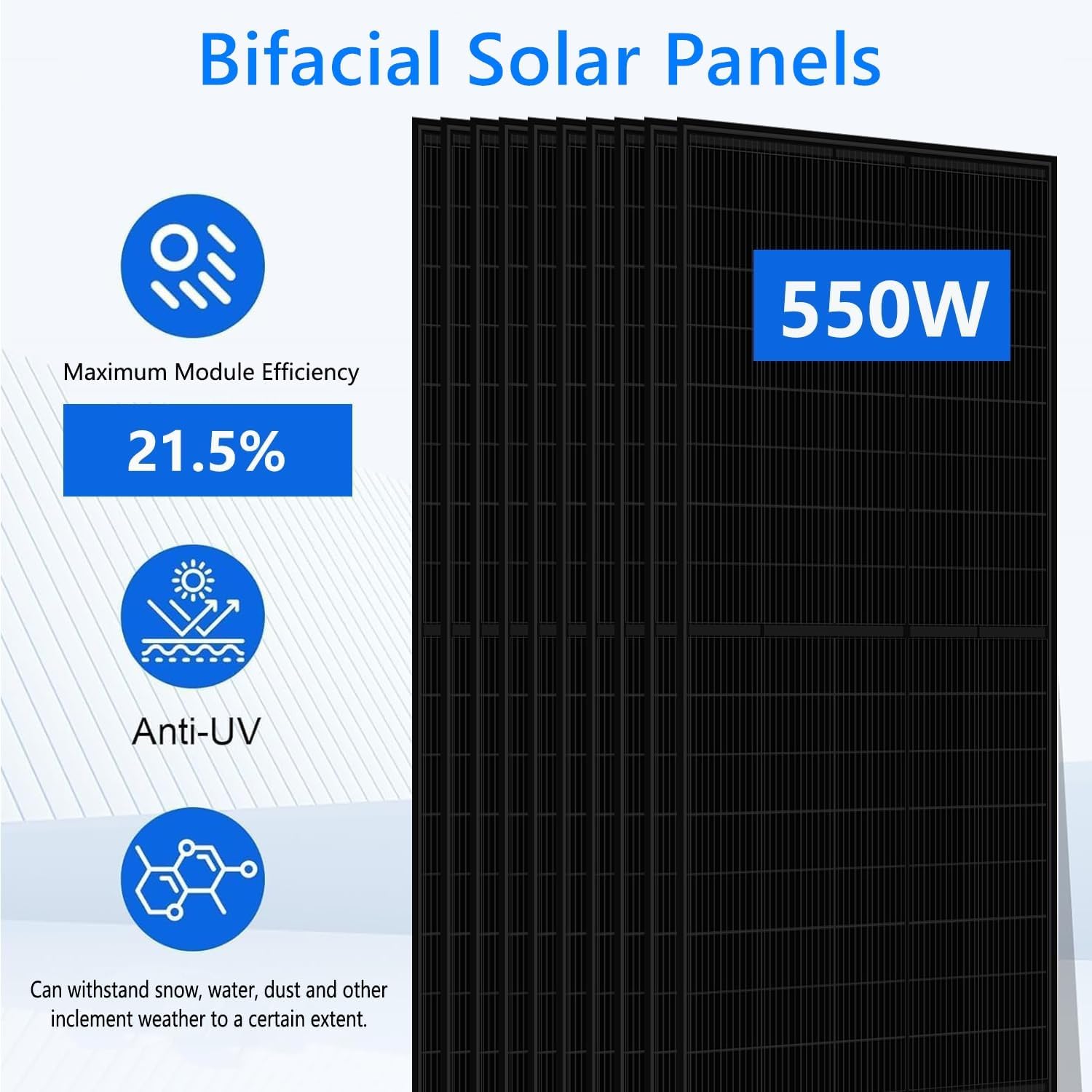 10KW Off Grid Solar System Complete Kit with 16PCS*550W Solar Panels 48V 10KW Off Grid Inverter 2Sets 51.2V LiFeP04 Battery (16pcs*550W+1 * 10KW Inverter+3Sets*10kwh Battery)
