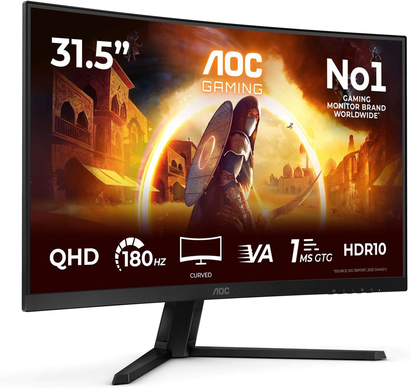 AOC Ve Computer Monitor 81.3 Cm (32') 2560 X 1440 Pixels Quad, W128925088 ((32) 2560 X 1440 Pixels Quad Hd LCD Black, Grey)