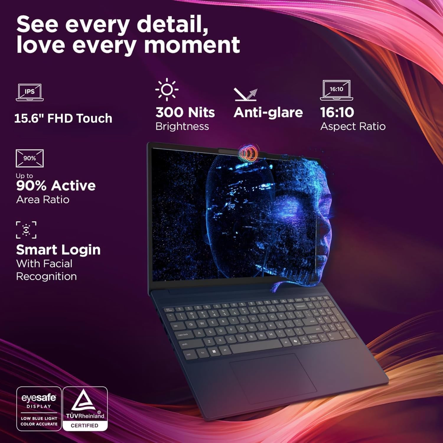 Lenovo New Business and Student Laptop, Intel Core i5 Series(Beat i7-1255U), 16GB RAM, 256GB PCIe SSD, 15.6' FHD IPS Touchscreen Display, SD Card Reader, Windows 11 Home, WOWPC USB, No Mouse