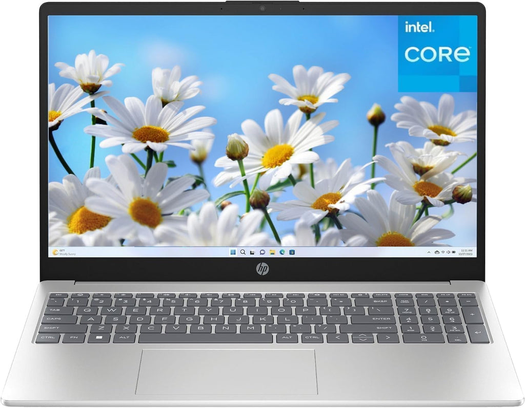 HP 15.6 inch Laptop Computer • 2026 Edition • Copilot AI • Intel 4-Core N100 CPU • 8GB DDR4 • 240GB PCIe • Fast Charge • WiFi 6 & Bluetooth 5.3 • Windows 11 • Natural Silver (renewed)