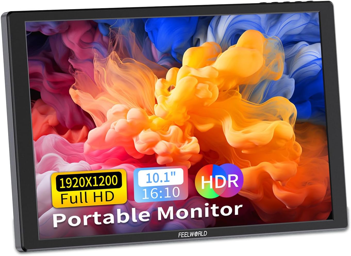 FEELWORLD D10 Touch Screen Portable Monitor,10.1 Inch FHD 1920x1200 HDMI USB-C Second External Monitor for Laptop,Desktop,MacBook,Phones,Tablet,PS5/4,Xbox,Switch,Raspberry Pi Screen with Dual Speake