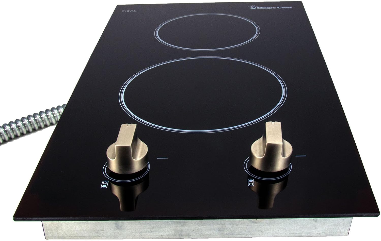 12 in. Radiant Electric Ceramic Glass Cooktop in Black with 2 Elements