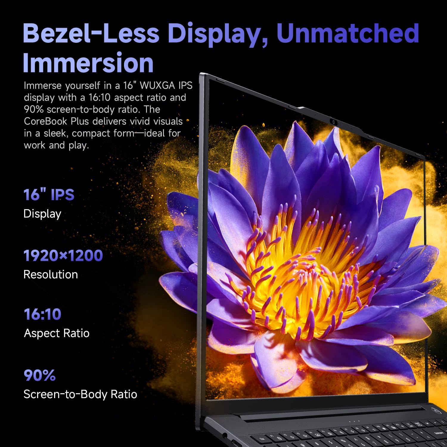 CHUWI Gaming Laptop 16'', AMD Ryzen 5 (Beat i7-1355U), 16GB RAM 512GB SSD, Windows 11 Pro Laptop with Office, IPS 2K Display, Backlit Keyboard, 74.1Wh, WiFi 6, BT 5.2, 4K HDMI