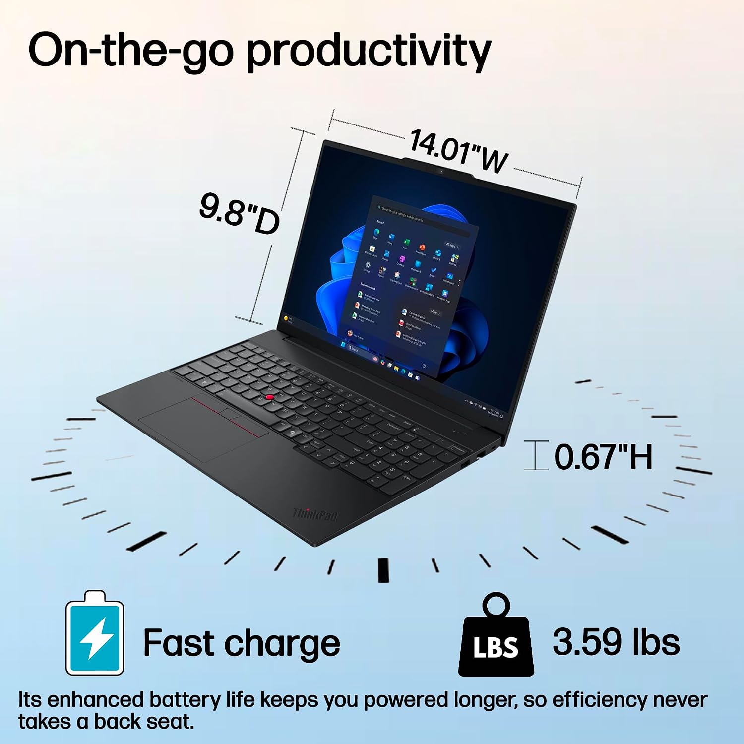 Lenovo ThinkPad E16 Gen 3 Laptop Computer for Office Business Daily use, Intel Ultra 7 255H, Arc 140T, 32GB DDR5 RAM, 1TB PCIe SSD, WiFi 6E, 16' FHD+, Webcam, Windows 11 Pro