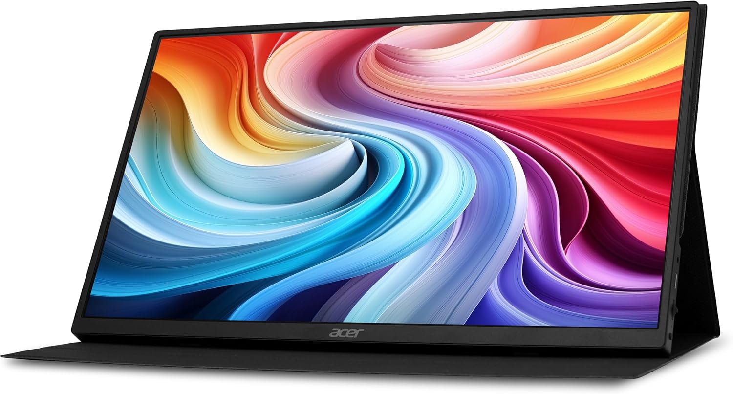 acer Portable Monitor | 15.6' FHD IPS Touch | Adaptive-Sync Support (FreeSync Compatible) | Slim Design | External Monitor for Laptop PC/Mac | 2 x USB 3.1 Type-C Port & Mini HDMI | PM161QT bmiuuux