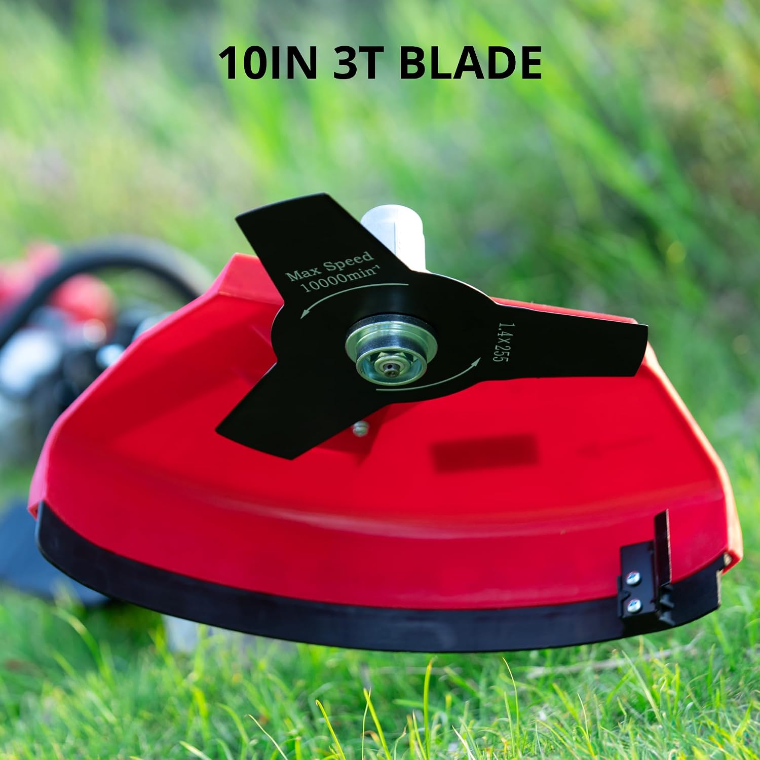 26cc Gas Powered Weed Wacker, 3-in-1 String Trimmer/Edger/Brush Cutter, 2-Cycle Air-Cooled Engine, 16' Cutting Width, 10' Brush Blade, Rubber Handle & Shoulder Strap, Quick Start