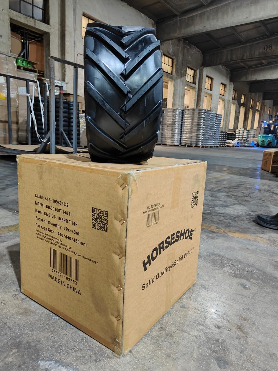 HORSESHOE 2 NEW 18x8.50-10 6Ply | Super Lug Herring Bone | Ditch Witch Trencher AG Farm Tractor Ridding Lawn Mower Tubeless Tires | 18x8.50x10 18x8.5-10 18x8.5x10 T148 1885010