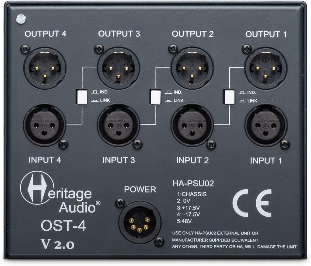 Heritage Audio HAOST4v2 4-slot 500 Series Chassis