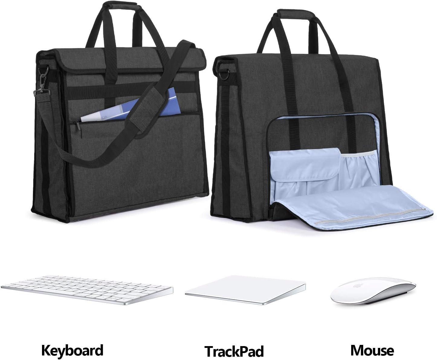 Damero Carrying Tote Bag Compatible with Apple 21.5' iMac Desktop Computer, Travel Storage Bag for iMac 21.5-inch and Other Accessories, Black