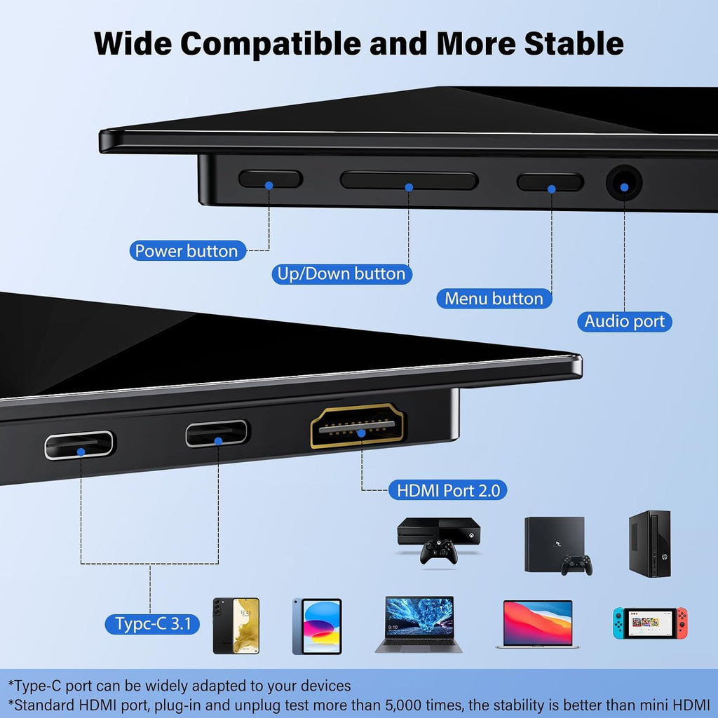 InnoView 14 Inch OLED Portable Monitor 4k UHD 3840x2400 Portable Monitor 100% DCI-P3 | 100000:1Contrast | Built-in Speakers, Travel Monitors for Laptop PC MAC Phone PS4 Xbox Switch
