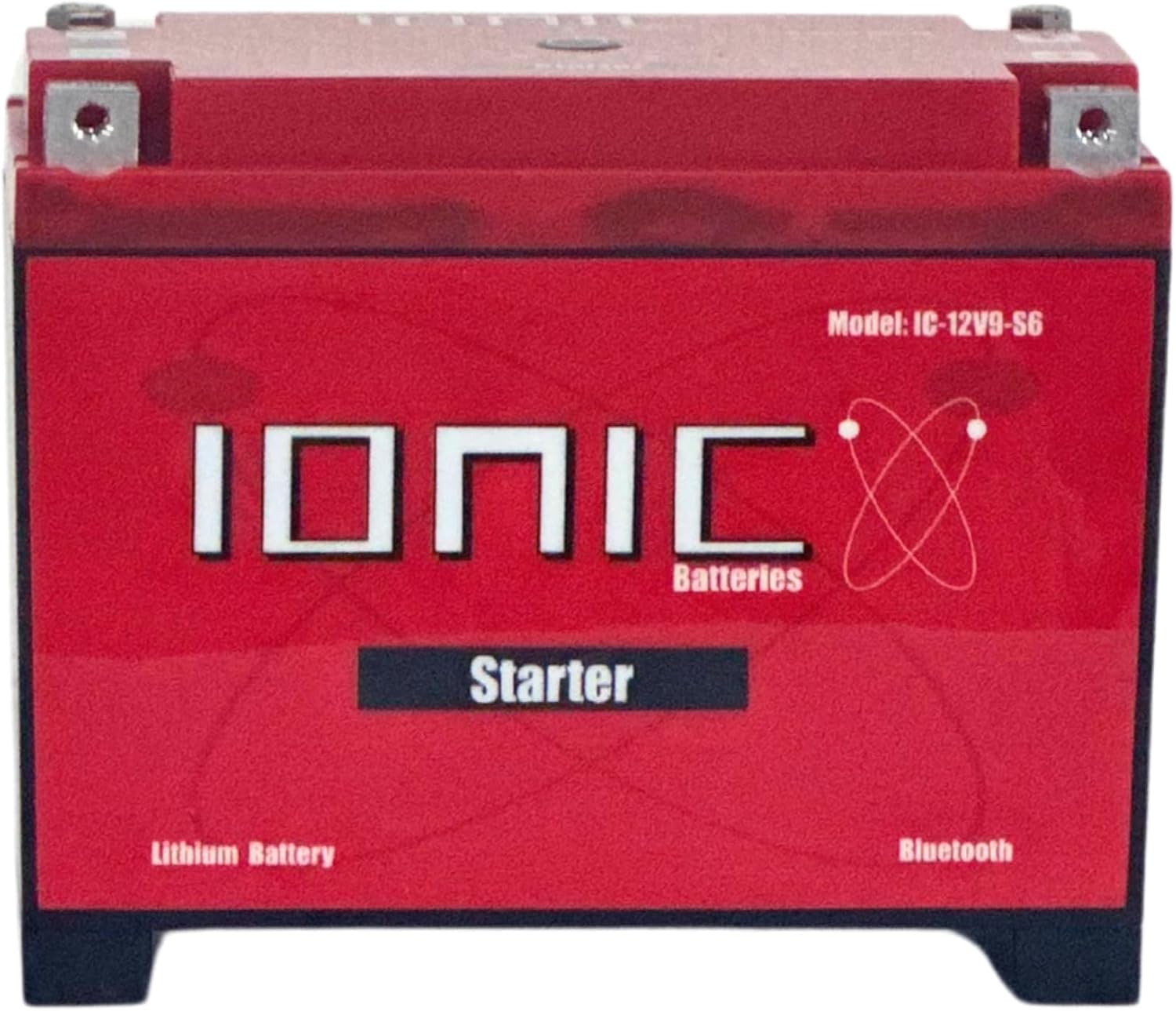 Ionic Lithium 12V Starter Battery for Powersports - 12V S6 | 720 CA LiFePO4 Battery for Motorcycles, UTVs, ATVs, & Jet Skis - Bluetooth Capability - 4.4lbs - IC-12V9-S6-P