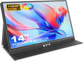 KYY Portable Monitor 14' FHD 1080P - Ultra-Slim Portable Laptop Monitor Computer Display with Type-C HDMI Speakers for Laptop PC Phone Mac PS4 PS5 Xbox Switch