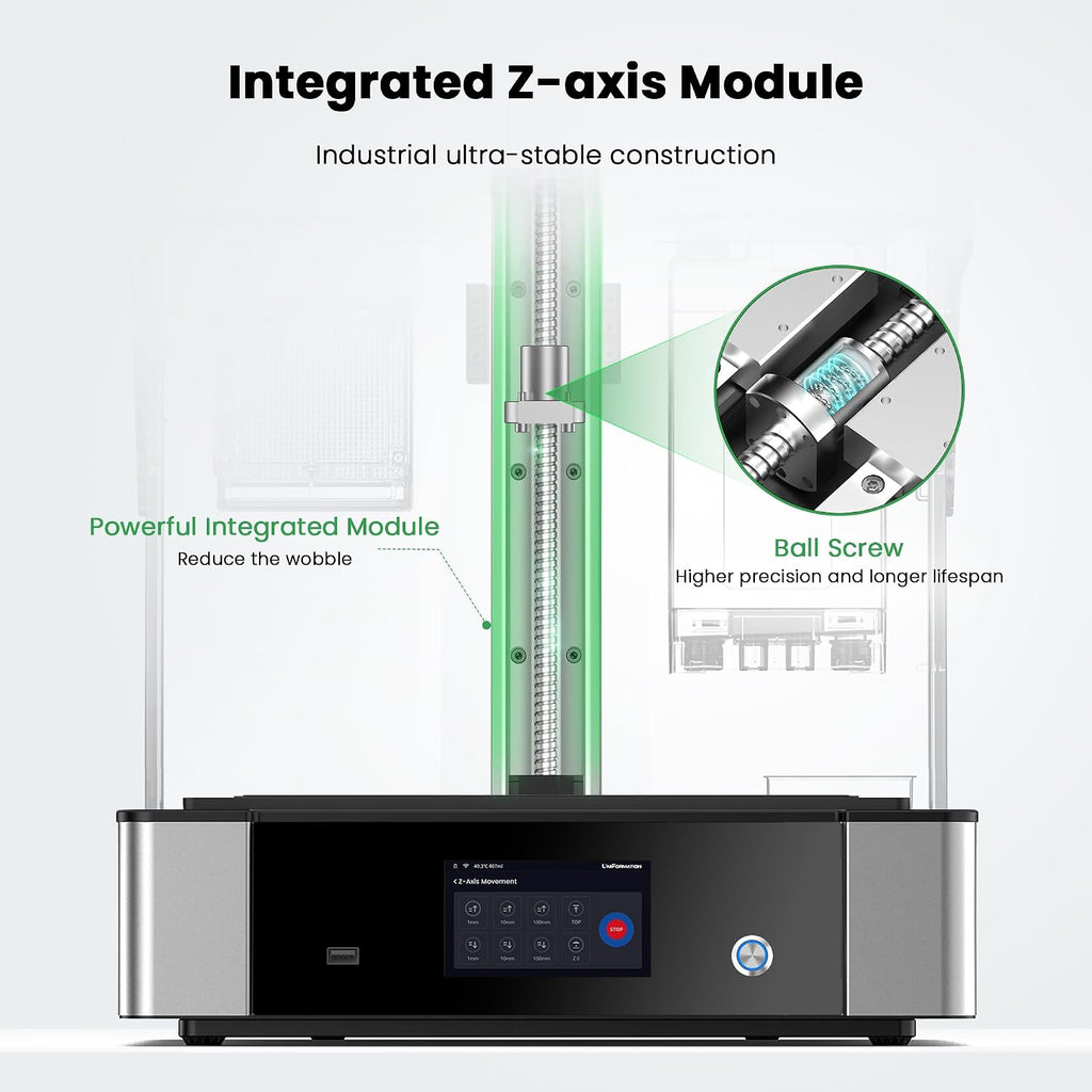 UniFormation GK3 Ultra 13.5-Inch Large Resin 3D Printer 16K High-Resolution LCD 3D Resin Printer Big Build Volume 11.8x6.3x11.8in, Auto Resin Heating, Auto Feeding System for Professional 3D Printing