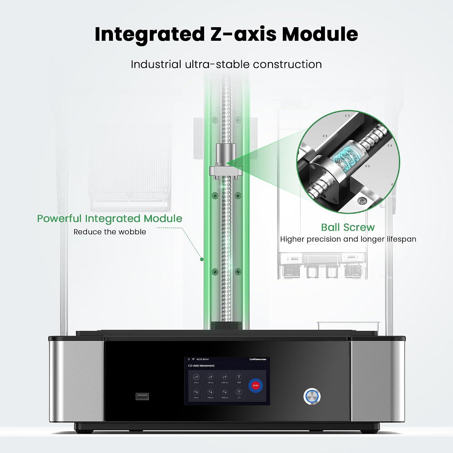 UniFormation GK3 Ultra 13.5-Inch Large Resin 3D Printer 16K High-Resolution LCD 3D Resin Printer Big Build Volume 11.8x6.3x11.8in, Auto Resin Heating, Auto Feeding System for Professional 3D Printing