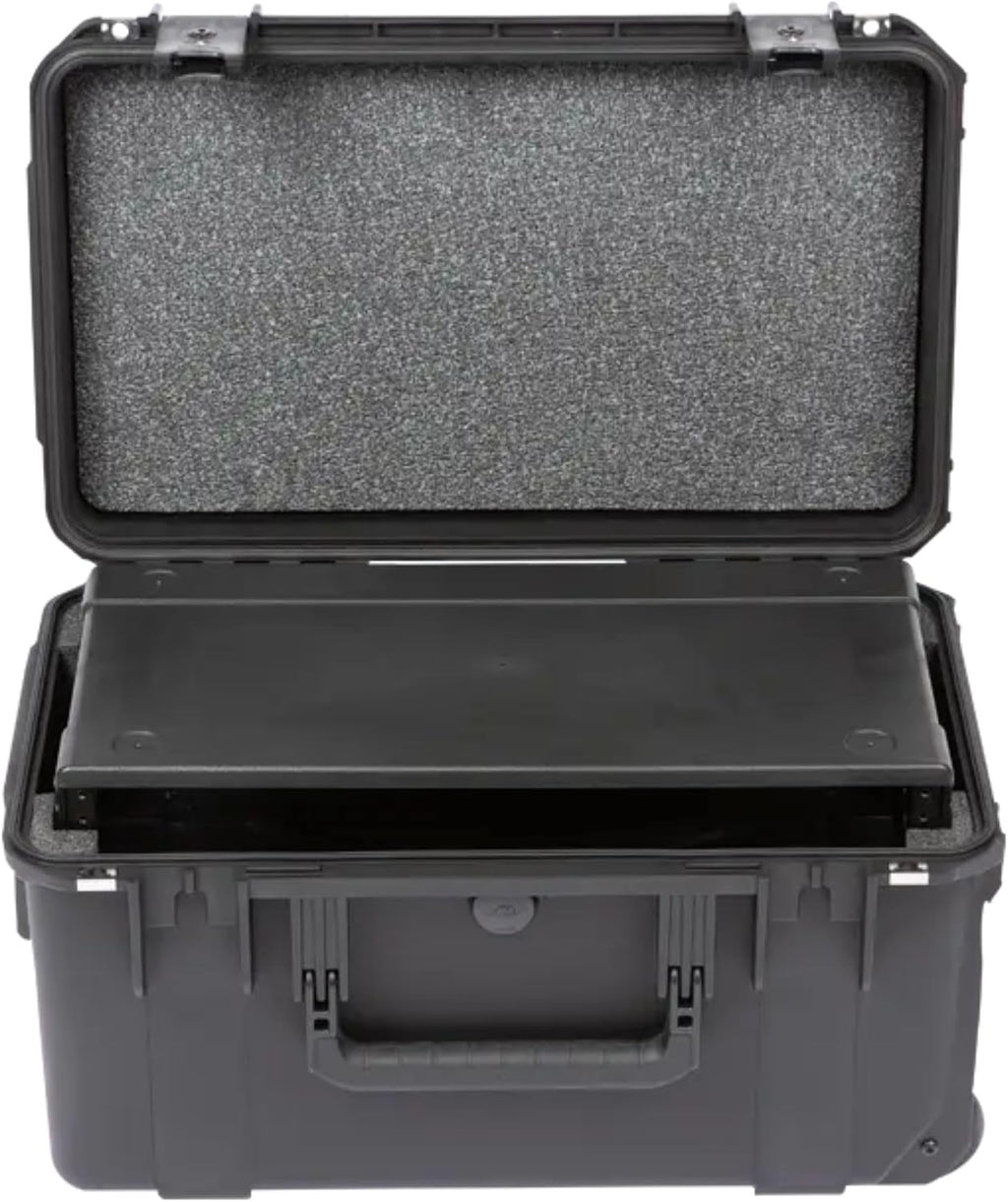 SKB iSeries 3U Shallow Fly Rack, Waterproof Polypropylene Hard Case with Durable Latches for Travel and Storage, Ideal for Musicians, 9 Inch, Black