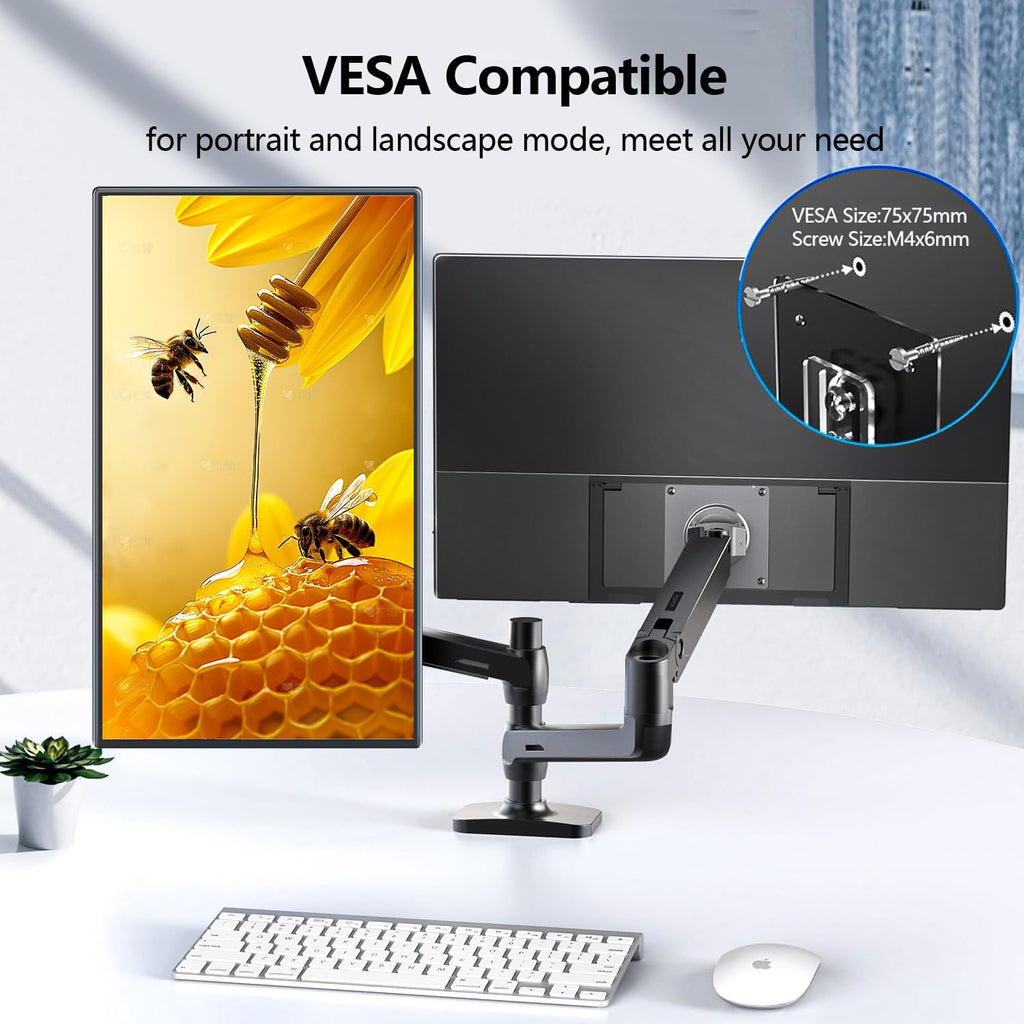 4K Large Portable Monitor 24' Travel Monitor UHD 3840*2160 120% sRGB External Second Screen for MacBook Laptop Desktop Mini PC W/Stand VESA HDMI USB-C Gaming Display for PS5/Xbox Devices(O2401) (4K)