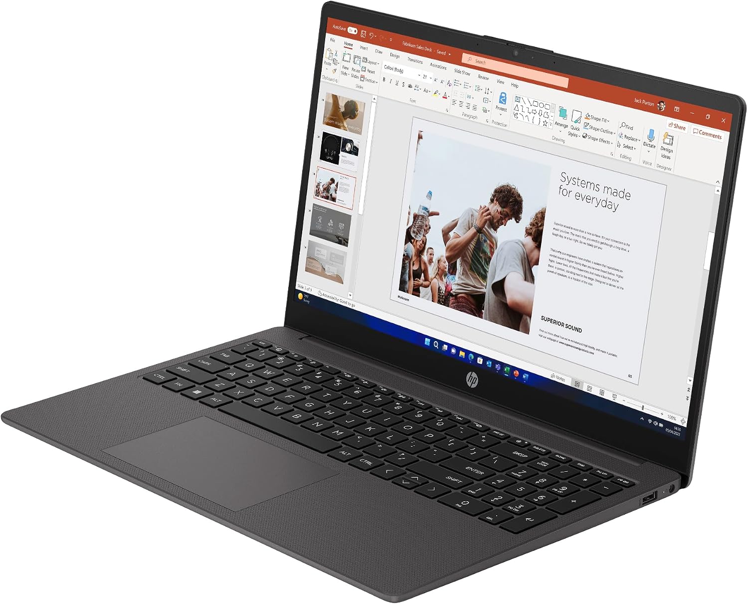 HP 255R Business Laptop 15.6' LCD FHD Display (AMD Ryzen 7 7735U, 16GB DDR5, 512GB PCIe SSD, AMD Radeon, Bluetooth 5.3, WiFi 6, Webcam, HDMI, Win 11 Pro) w/Dockztorm USB Port Expander