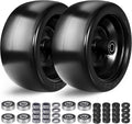 2 Pcs Upgrade 13x6.50-6 Lawn Mower Tires Flat Free,13x6.5-6 Tire and Wheel with 3/4'& 5/8' Bearing,5.5'-7.5' Centered Hub,13x6.5-6 Zero Turn Mower Front Tire for Residential and Commercial Garden Lawn