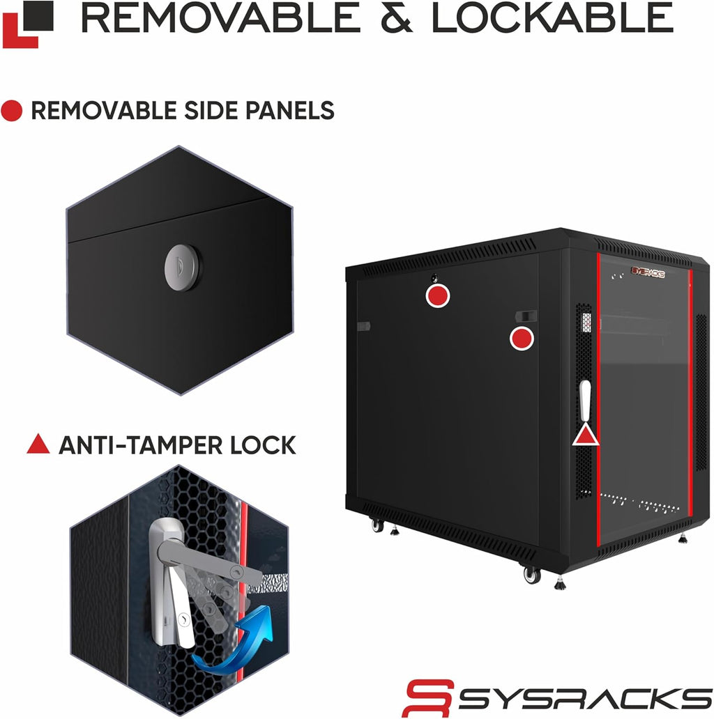 12U Server Rack Cabinet 35' Deep, Deployment-Ready Network Rack Enclosure with PDU, Fan & Shelf, Rolling IT Cabinet for Installers, AV Systems & Infrastructure