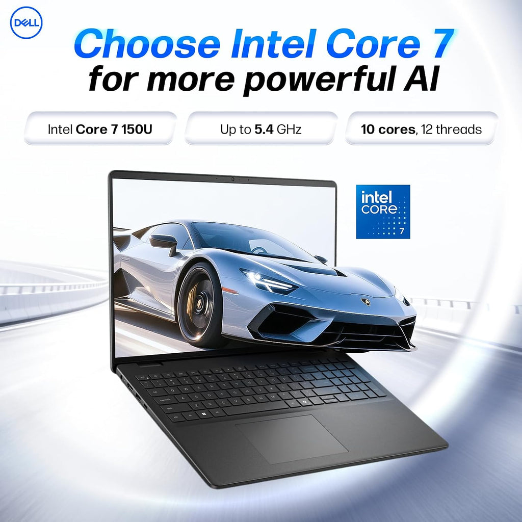 Dell Inspiron 16 Touchscreen Laptop for Business, Intel Core 7 150U (Up to 5.4 GHz), 16' FHD+, 300 nits Display, 32 GB DDR5, 5200 MT/s, 1 TB SSD, Backlit Keyboard, Wi-Fi 6E, Windows 11 Pro, Copilot-Ai