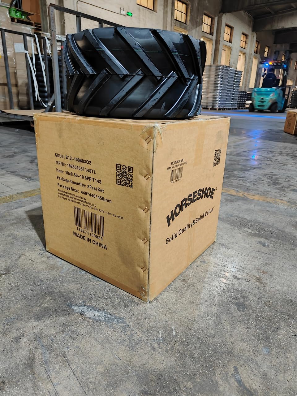 HORSESHOE 2 NEW 18x8.50-10 6Ply | Super Lug Herring Bone | Ditch Witch Trencher AG Farm Tractor Ridding Lawn Mower Tubeless Tires | 18x8.50x10 18x8.5-10 18x8.5x10 T148 1885010