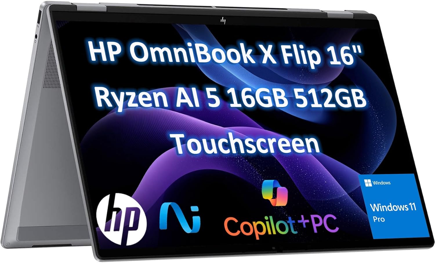HP OmniBook X Flip 16 (Next Gen Envy 16 x360) 2-in-1 Touchscreen Laptop (16' FHD+, AMD Ryzen AI 5 340 (> Intel i7-1355U), 16GB DDR5, 512GB SSD) AI Copilot+ PC for Creator, Designer, Win 11 Pro