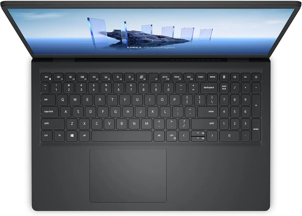 Dell 15.6 Inch FHD Laptop | Intel Core 3 100U, Quad-Core Processor, Up to 4.7GHz | 16GB RAM, 1TB SSD | Win 11 | Carbon Black | AI Noise-Reduction Microphone | Mechanical Camera Shutter | WiFi 6